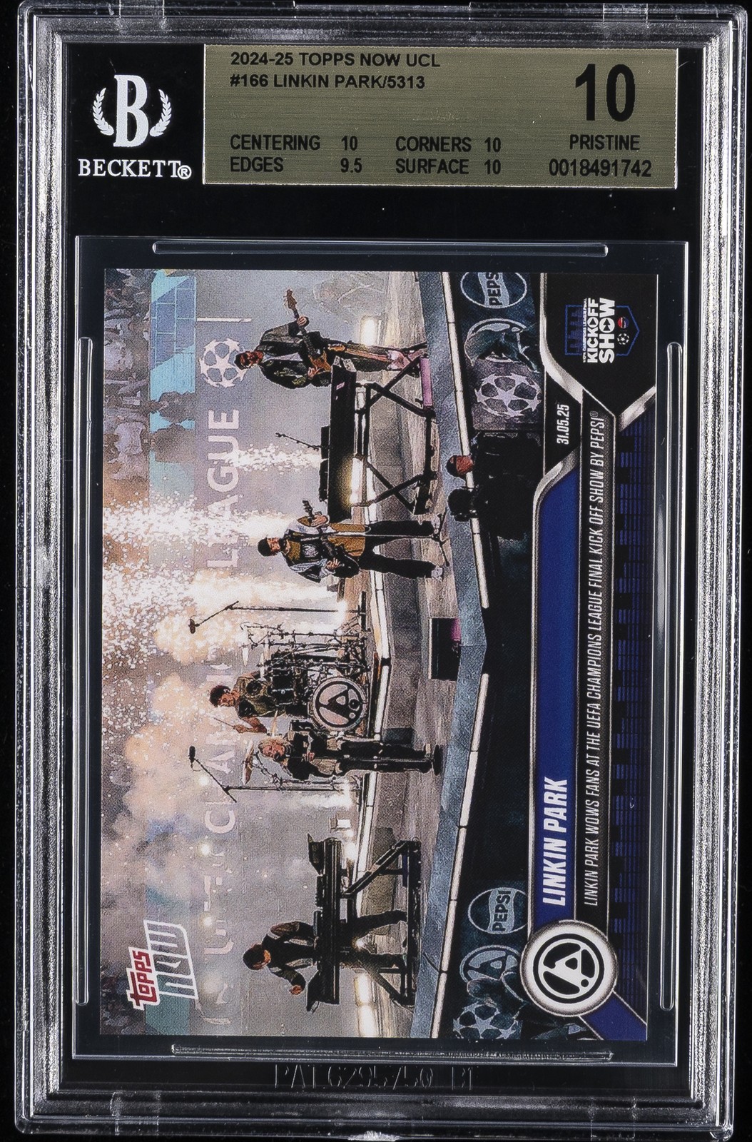 2024-25 TOPPS NOW UCL #166 LINKIN PARK BGS 10