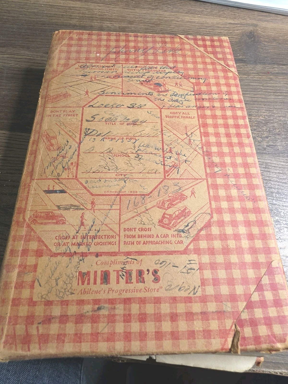 1938 School Book Society Faces The Future. Handwritten Notes. Culture, History