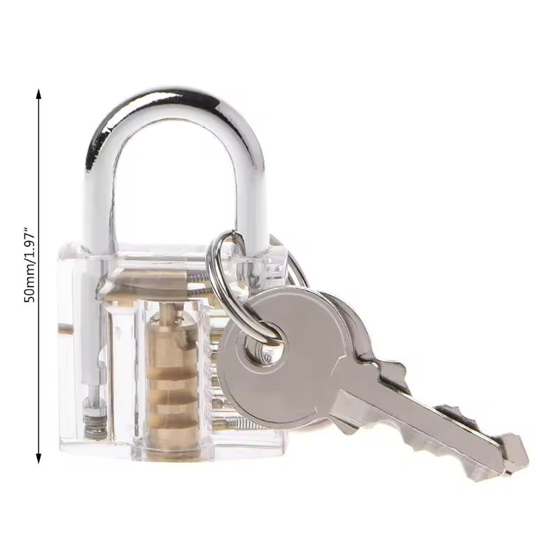 Small Clear Practice Lock (New,) With 2 Keys Will Check Before Sending