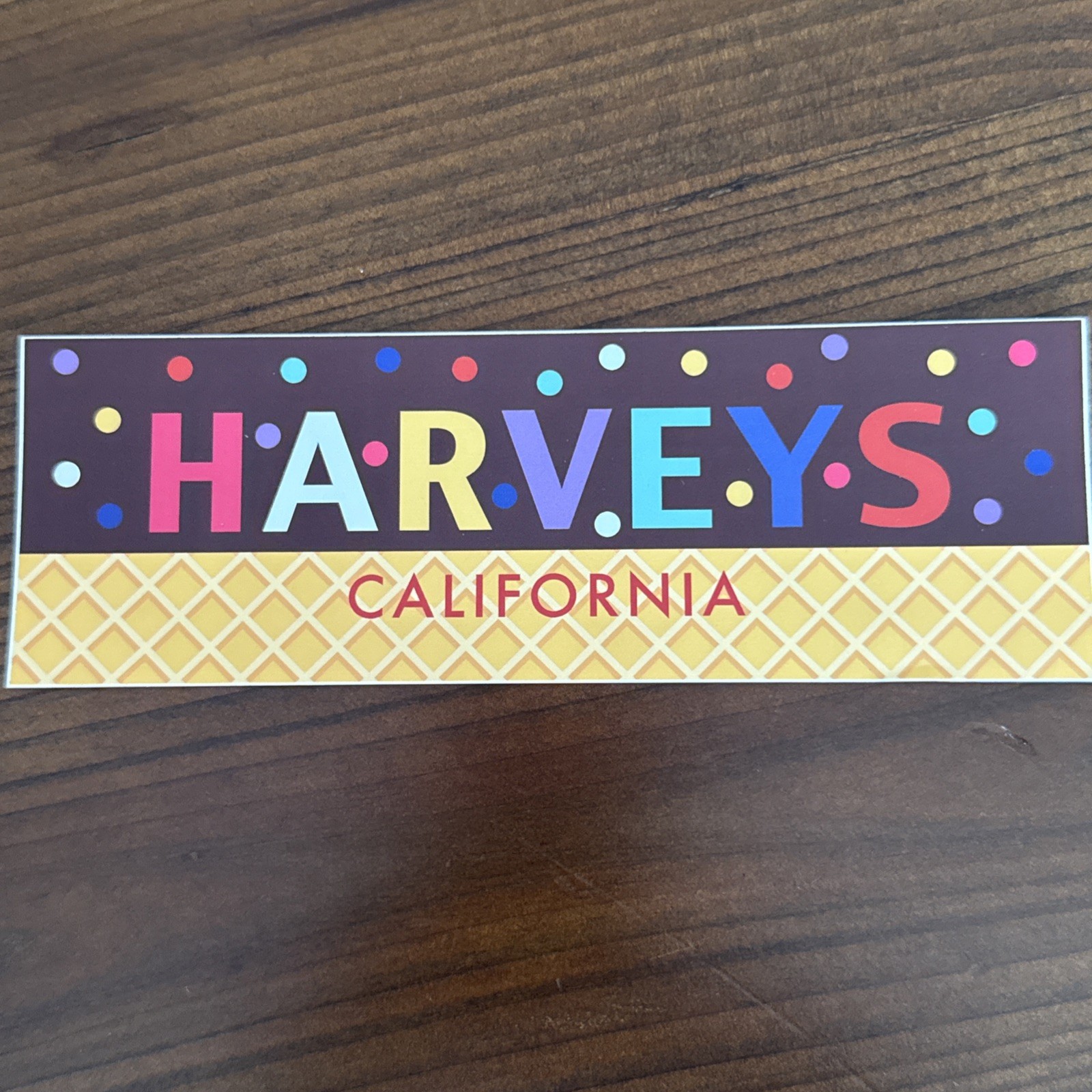Harveys Seatbelt Bag Purse Brand Collectible Sticker Ice Cream Summer Luvin