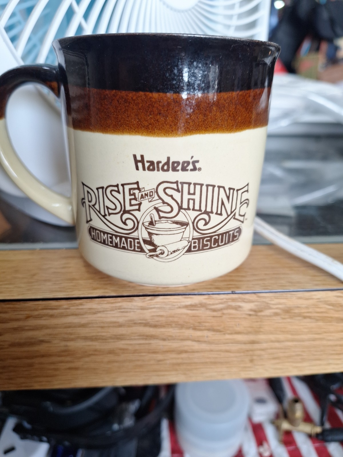 Vintage Hardee's coffe mug RISE and SHINE Homemade Biscuits