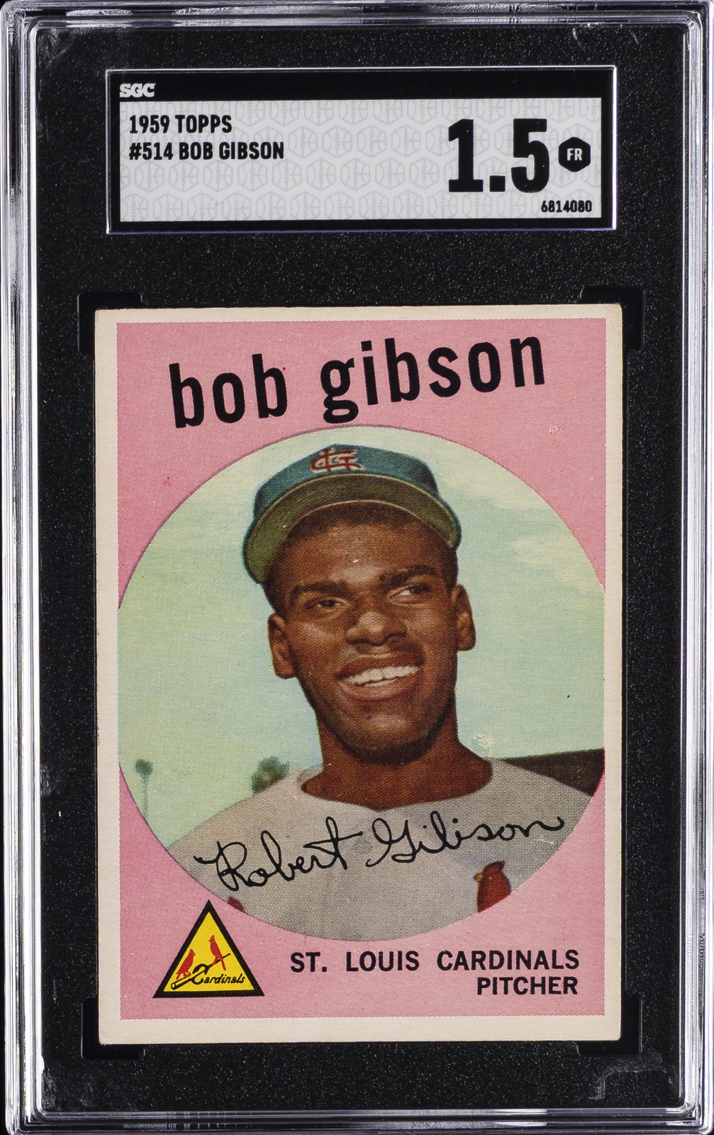 1959 TOPPS #514 BOB GIBSON SGC 1.5