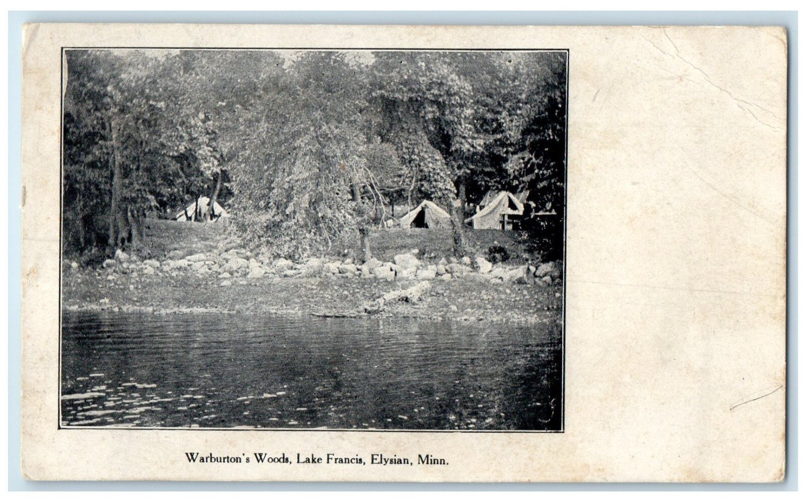 c1905 Warburton\'s Woods Lake Francis Elysian Minnesota Vintage Antique Postcard c1905 Warburton\'s Woods Lake Francis Elysian Minnesota Vintage Antique Postcard