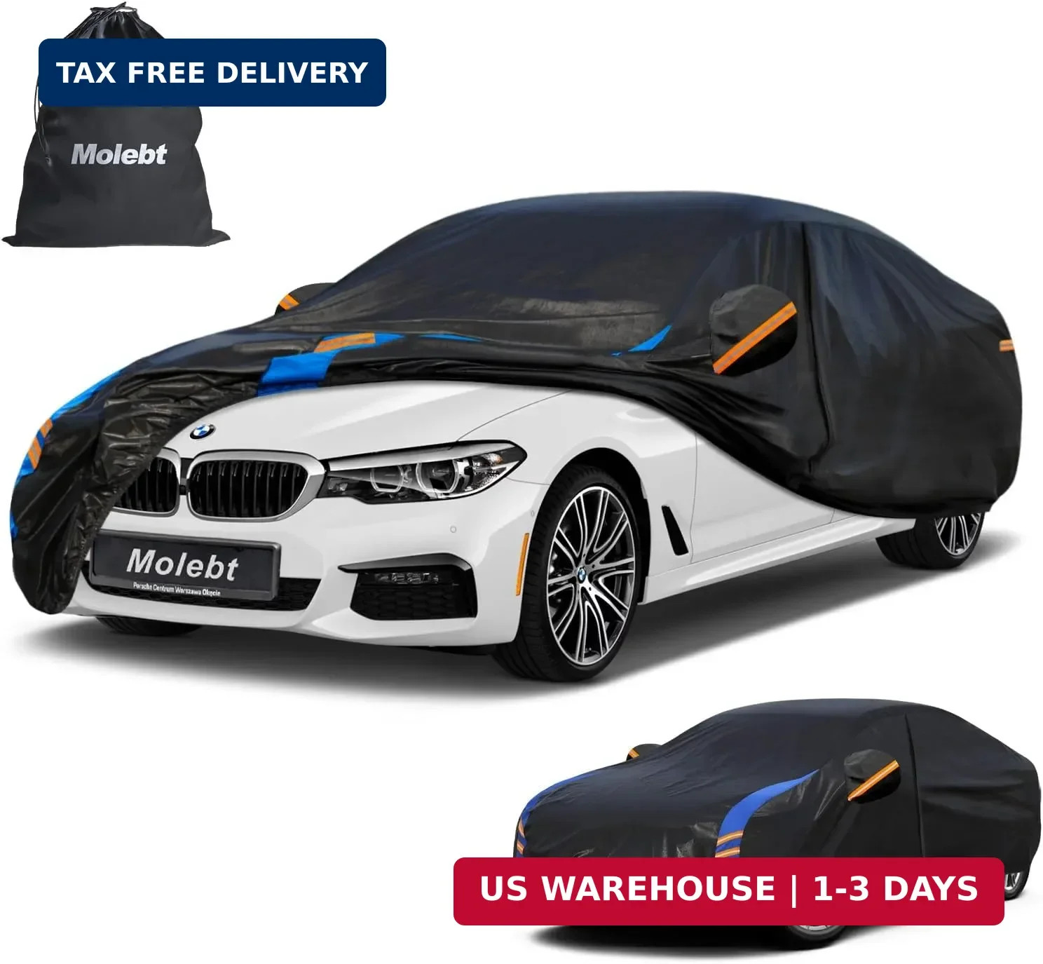 Custom Fit Car Cover for BMW 5 Series 528i 530i 535i 540i M5 M550i M550, Upgrade