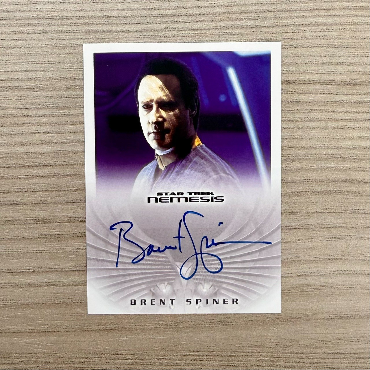2002 Rittenhouse Star Trek: Nemesis BRENT SPINER as Data Autograph NA6