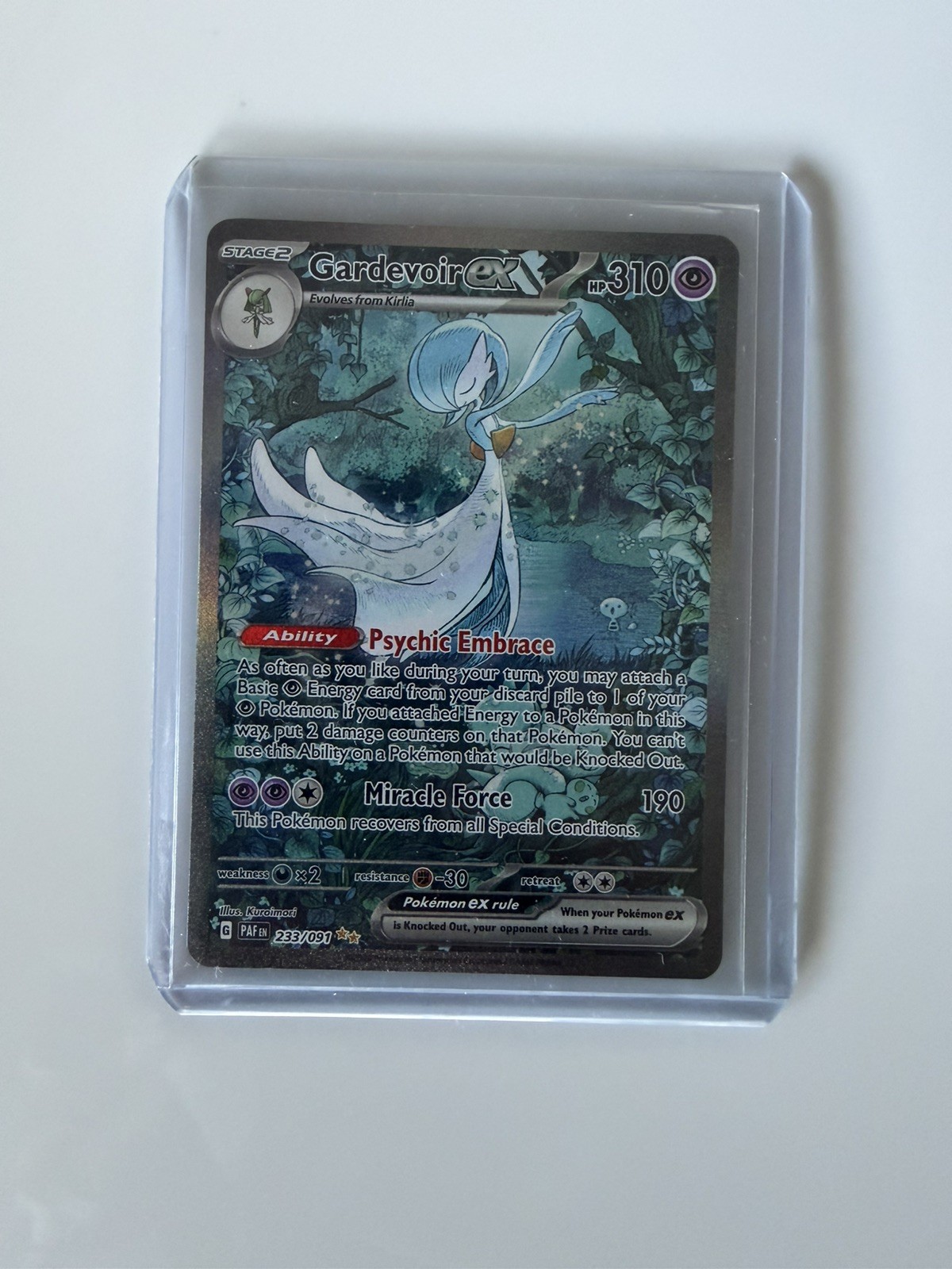 Gardevoir ex 233/091 SV – Paldean Fates (Special Illustration Rare) Gardevoir ex 233/091 SV – Paldean Fates (Special Illustration Rare)