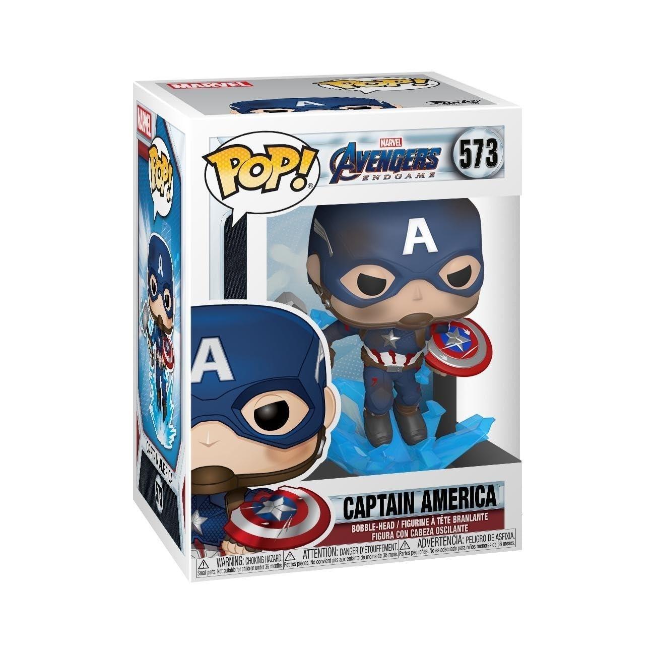 Funko POP Marvel Avengers Endgame Captain America #573 [with Electrified Mjolni