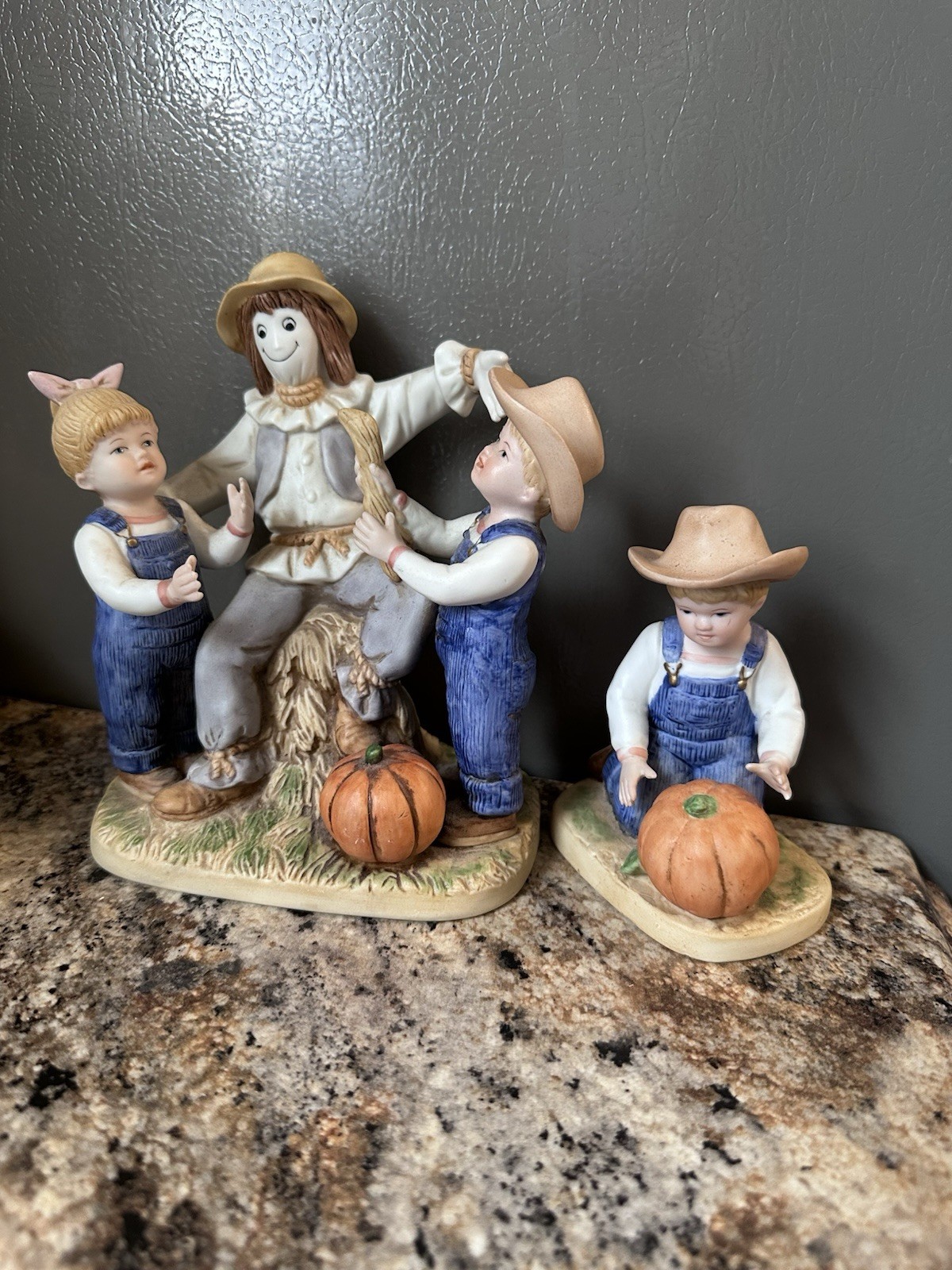 Vintage 1985 Denim Days Figurines By Home Interiors “our Scarecrow”