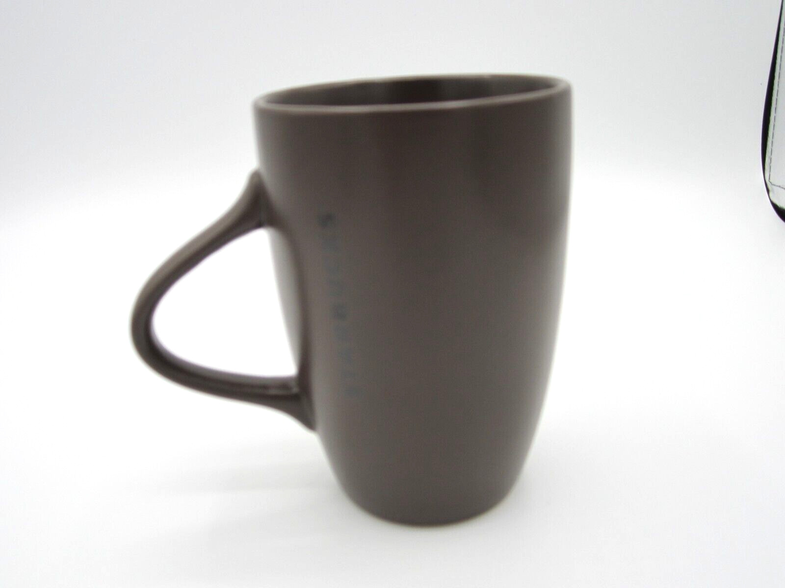 Starbucks Chocolate Brown inside & Out Tea Coffee Mug Unique Handle 10.5 oz (81)