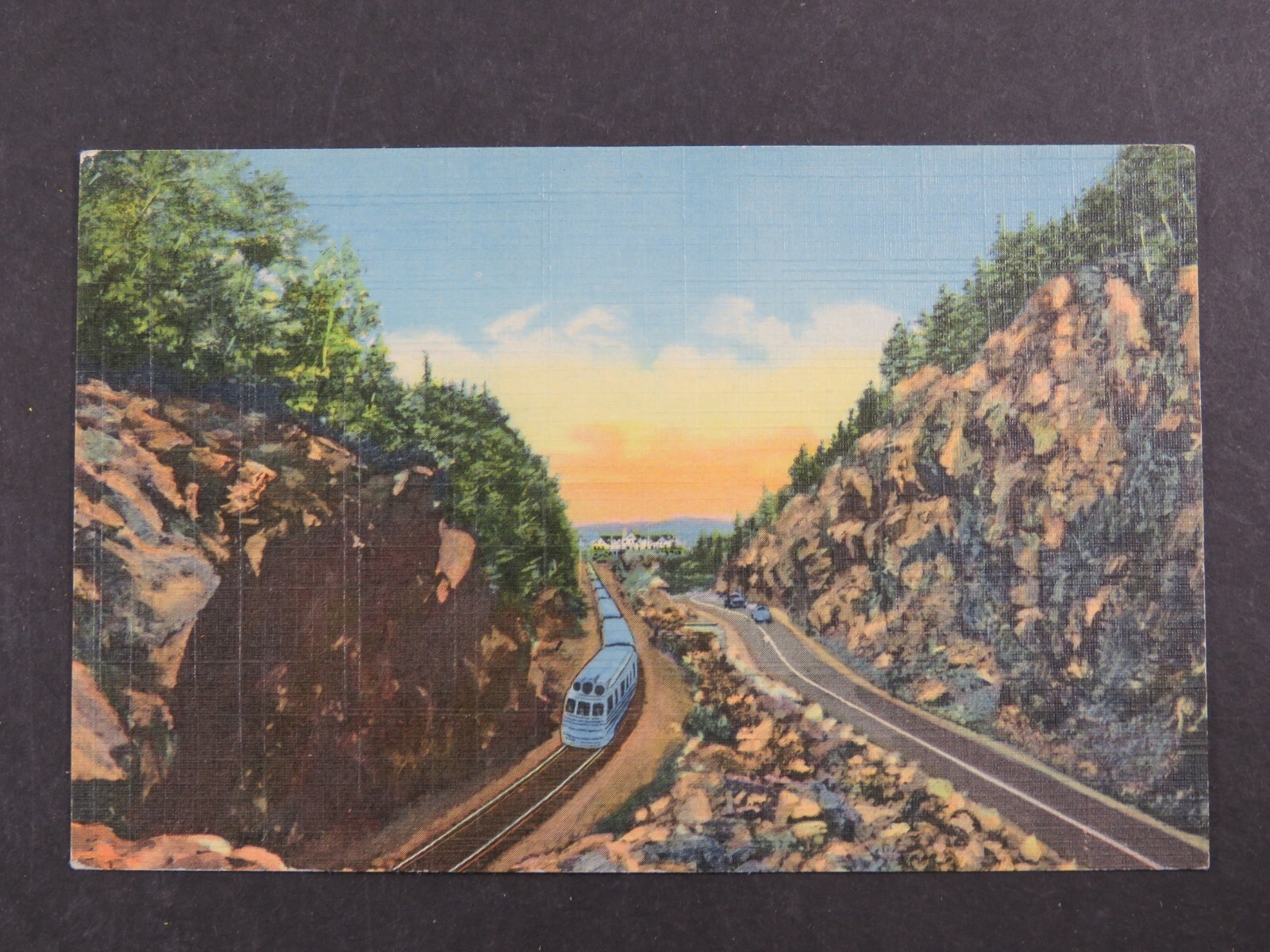 Vintage Postcard Gath North Crawford Notch White Mountains Railroad A7287