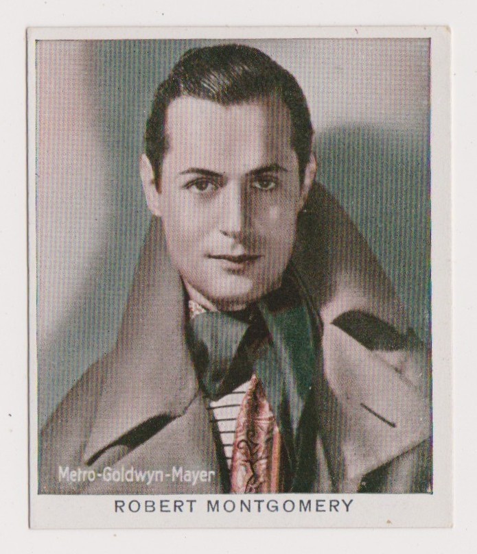 Robert Montgomery 1934 Haus Bergmann German Tobacco Card #118 Film Star