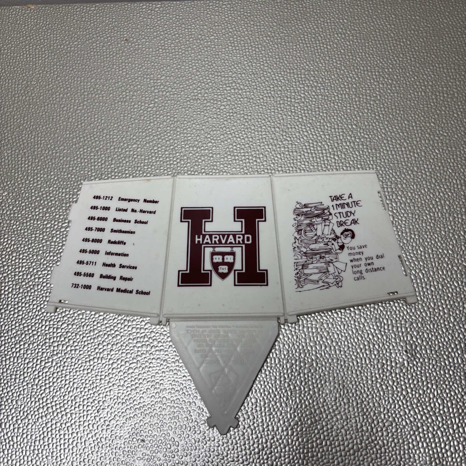 Vintage Harvard University Foldable Hold-All Caddy Plastic Pencil Holder