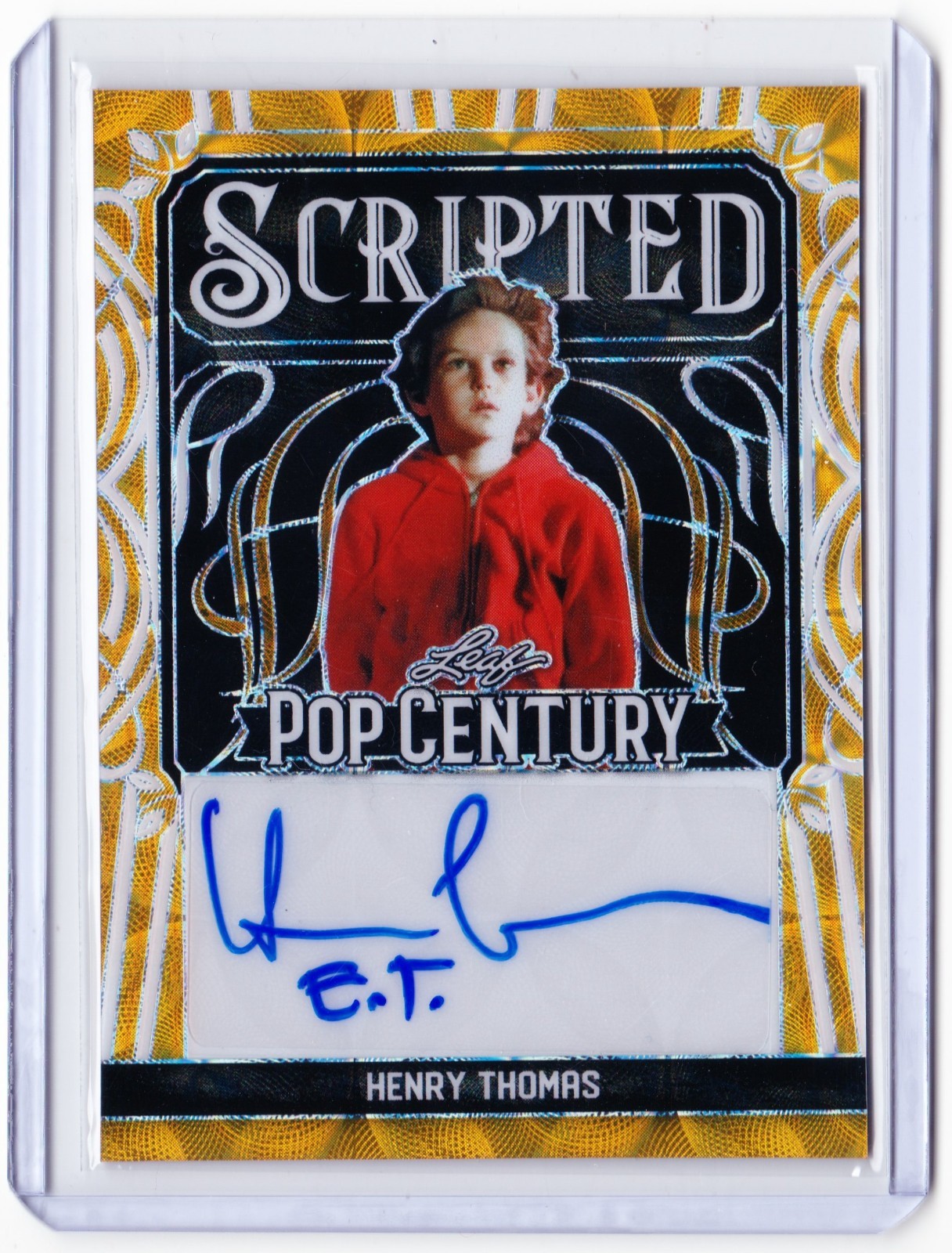 Henry Thomas 2024 Leaf Metal Pop Century Autograph Card # 1/1  Gold E.T. Auto