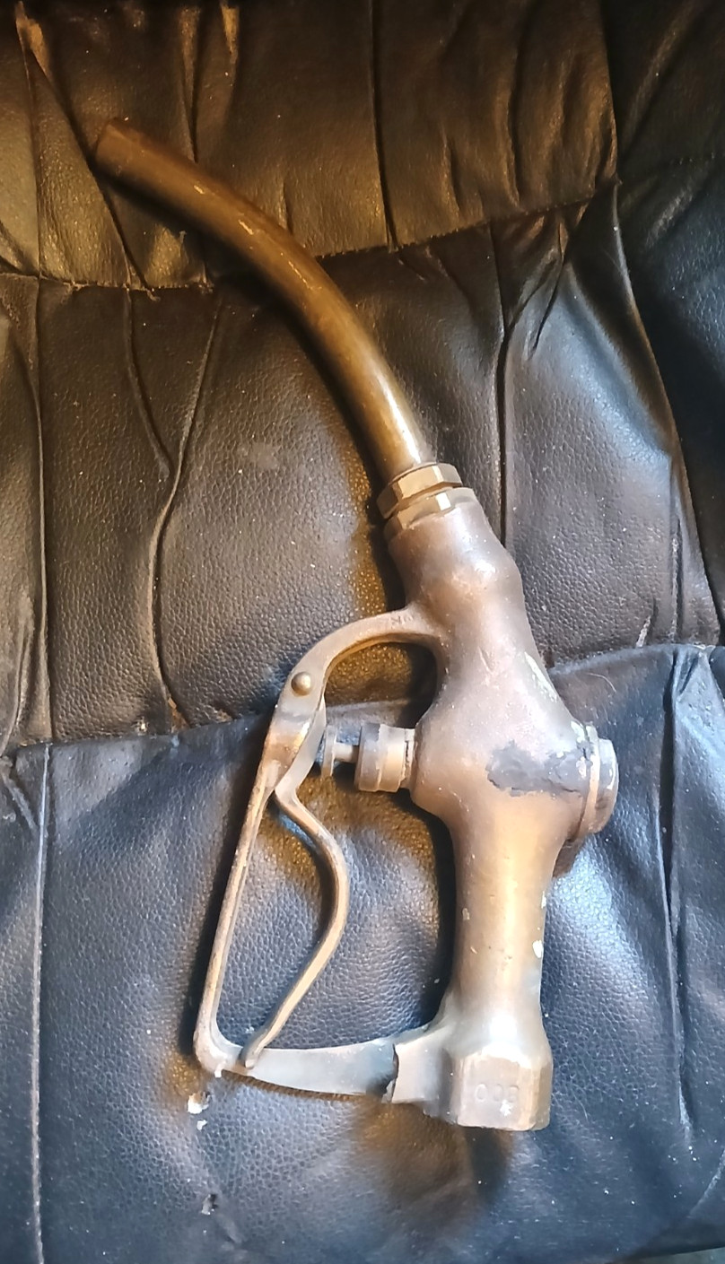 Vintage All Brass Buckeye R  800 Gas Pump Handle Nozzle Antique Fuel