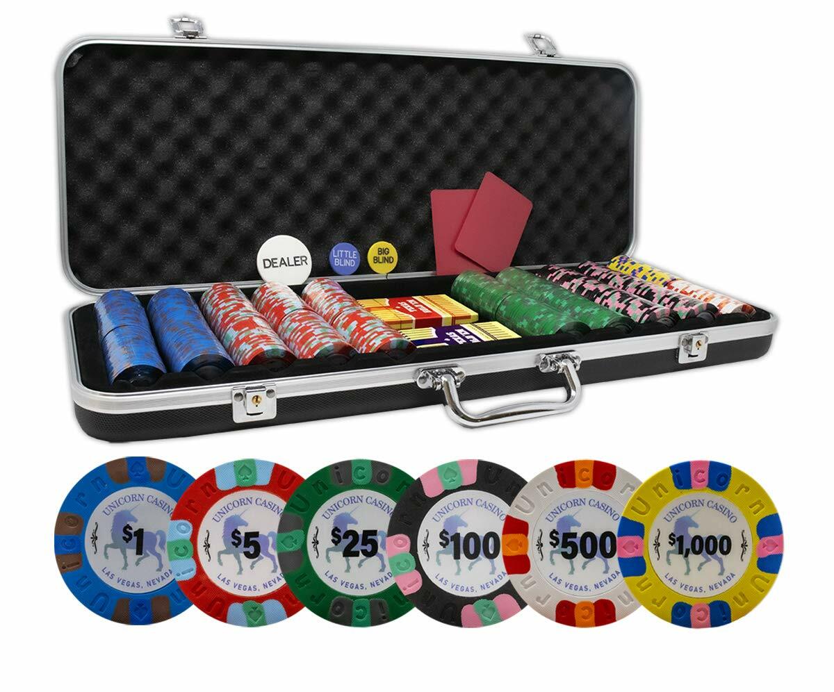 DA VINCI Unicorn All Clay Poker Chip Set - 500 Casino Weighted 9 Gram Chips DA VINCI Unicorn All Clay Poker Chip Set - 500 Casino Weighted 9 Gram Chips