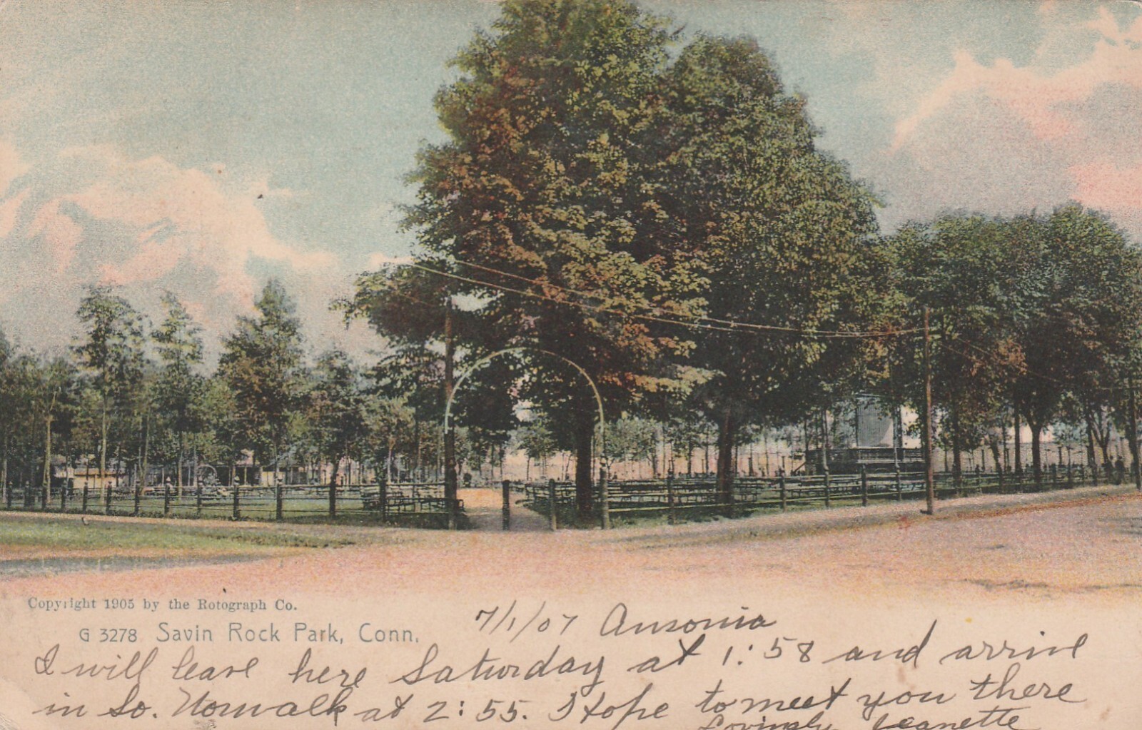 Connecticut  Savin Rock Park Vintage Souvenir postcard