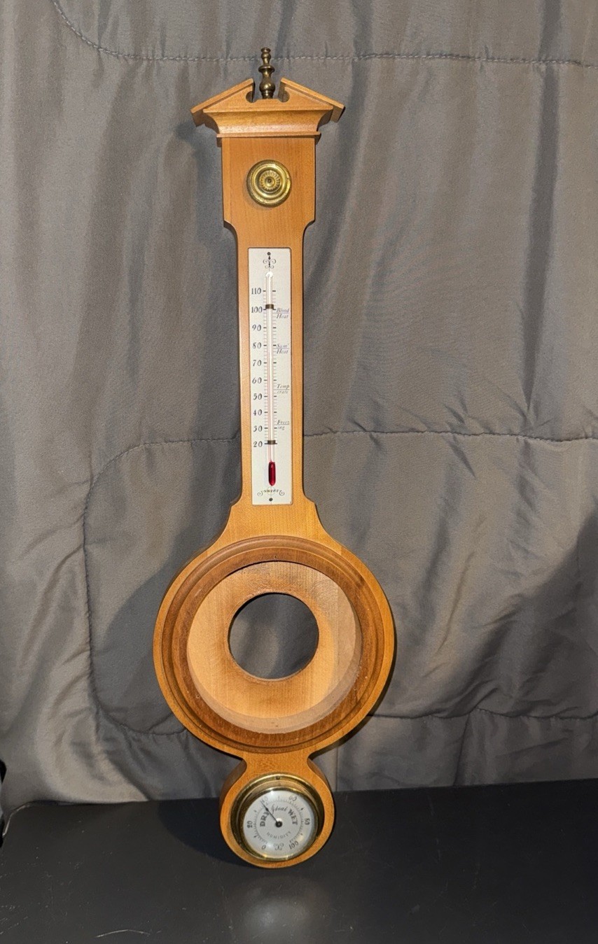 Vintage Swift Air Guide Style Weather Station Thermometer Hygrometer Barometer