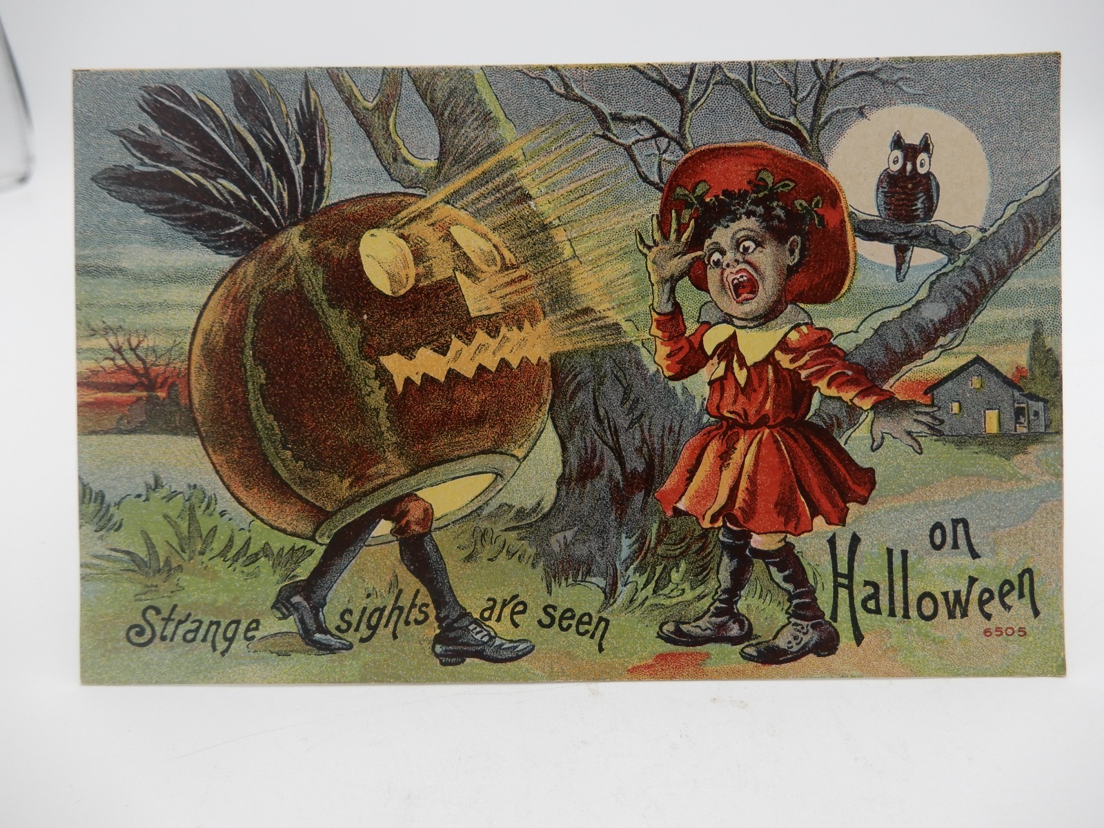Rare Halloween Postcard #6505 Unknown Publisher