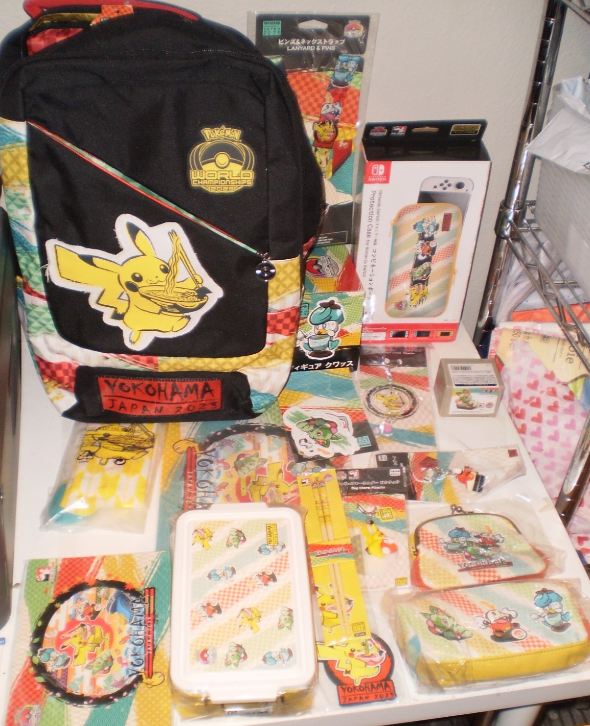 Pokemon YOKOHAMA 2023 Japan World Championship Back Pack FILLED WITH ITEMS w/tag