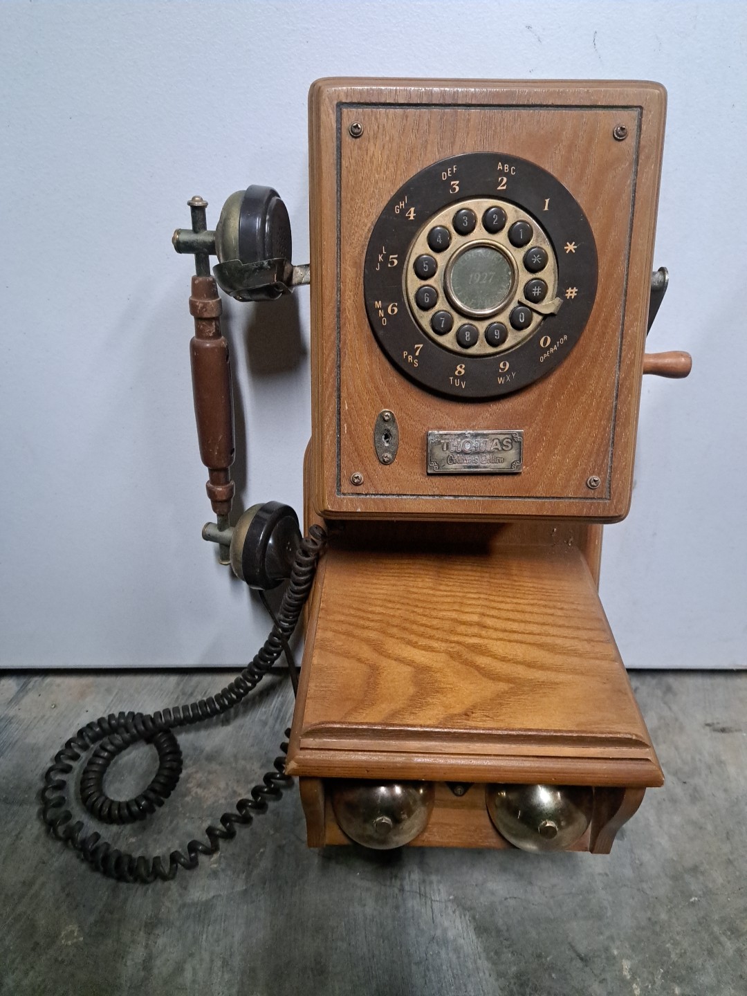 Vintage 1927 THOMAS Collector's Edition COUNTRY Wood Wall-TELEPHONE Model:PP-110