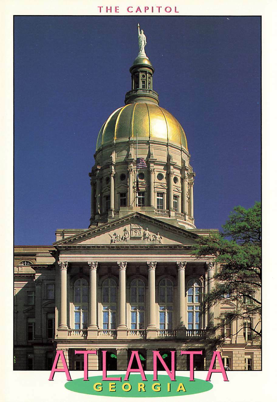 STATE CAPITOL BUILDING POSTCARD ATLANTA GA GEORGIA