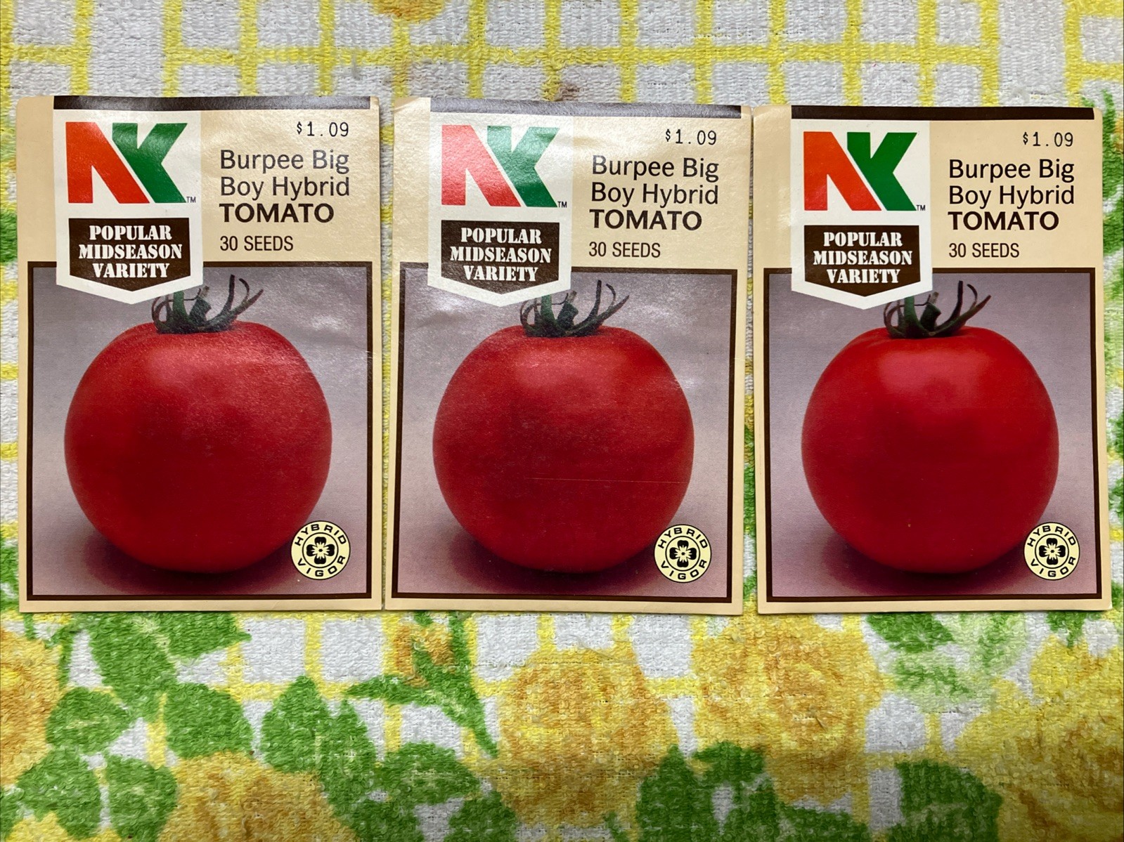 Vintage Northrup King Burpee Big Boy Hybrid Tomato Seed Packets