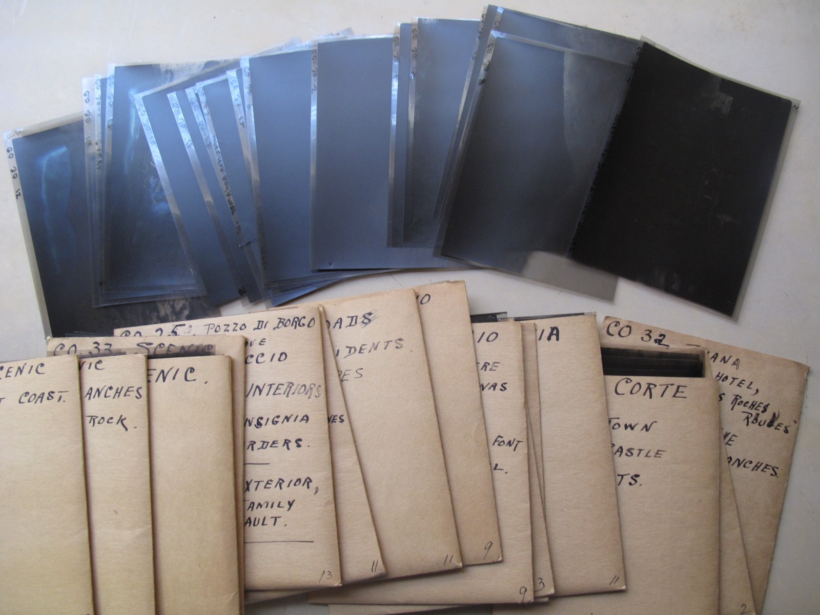 1920-33 Ajaccio, CORSICA, France 165 Film 3x4 Negative Historic Photo Lot