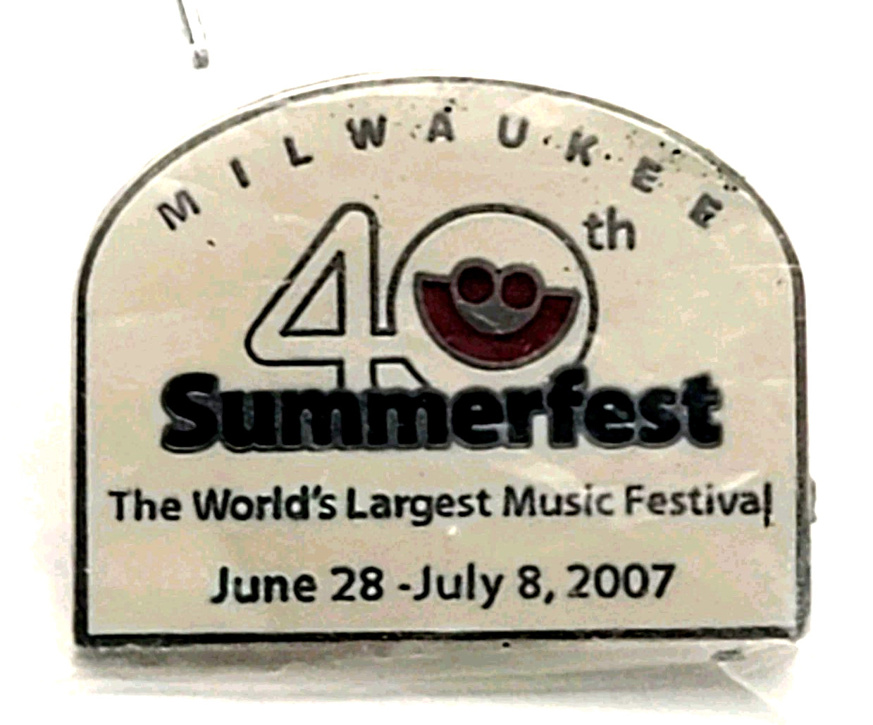 Milwaukee Summerfest 40th Anniversary Music Festival 2007 Souvenir Enamel Pin WI