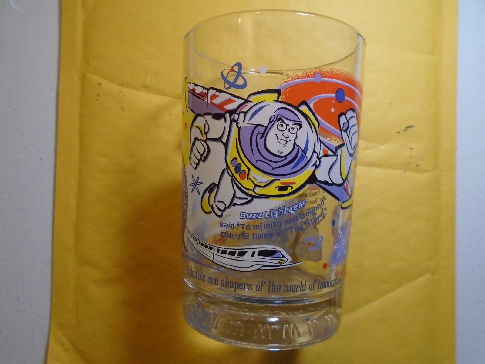 WALT DISNEY 100 YEARS  McDONALDS  GLASSES, DISNEY  (  BUZZ LIGHTYEAR ) 