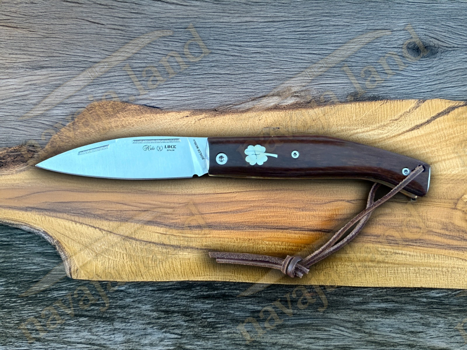 Miguel Nieto🍀LUCK Spanish Folding Knife Böhler N690Co Steel Walnut Wood Handle