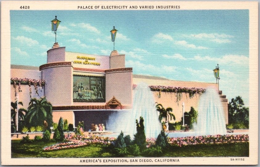 1935 CPIE EXPO San Diego Postcard 