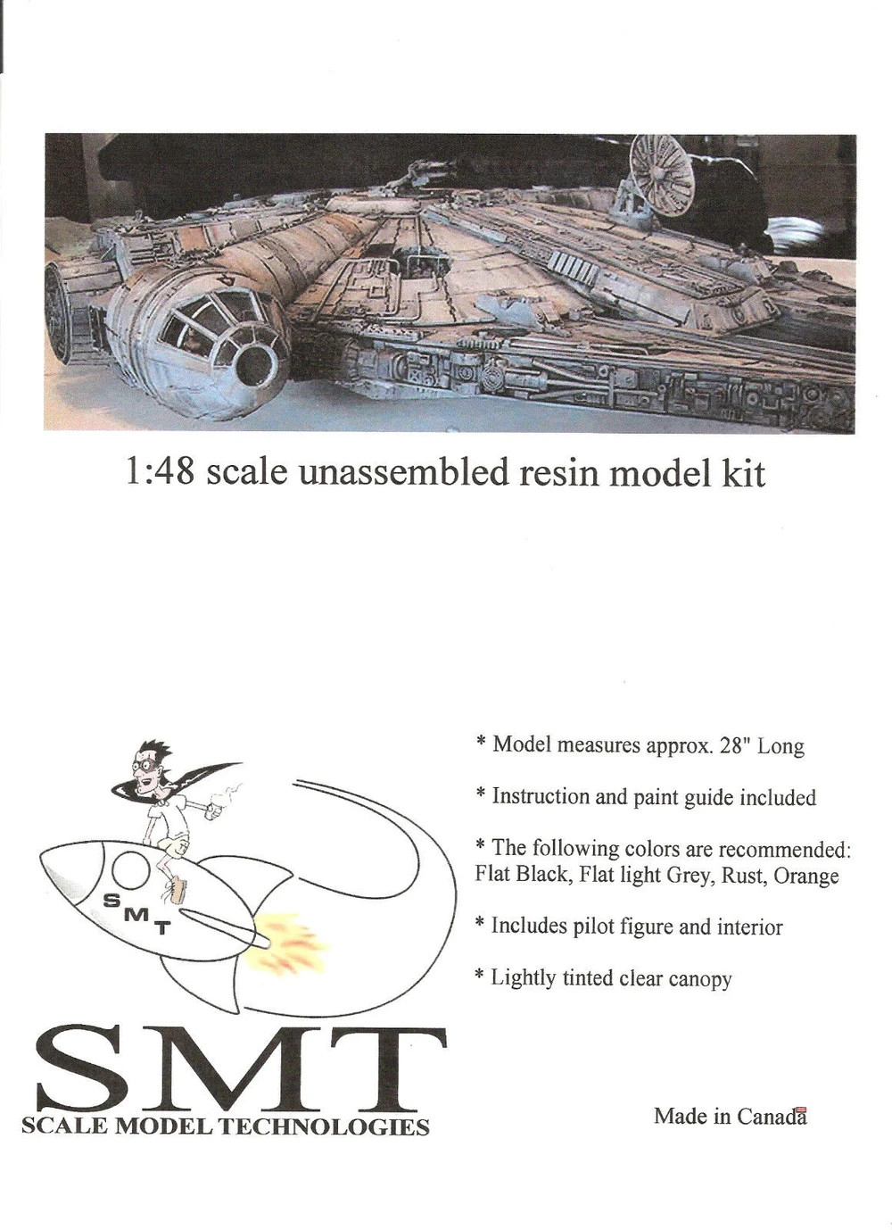1:48 Scale Star Wars Millennium Falcon SMT Scale Model Technologies