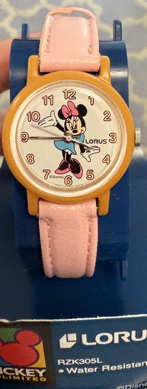 Vintage Lorus By Seiko Rare Disney Minnie Mouse Watch Kids Pink NEW Vintage Lorus By Seiko Rare Disney Minnie Mouse Watch Kids Pink NEW