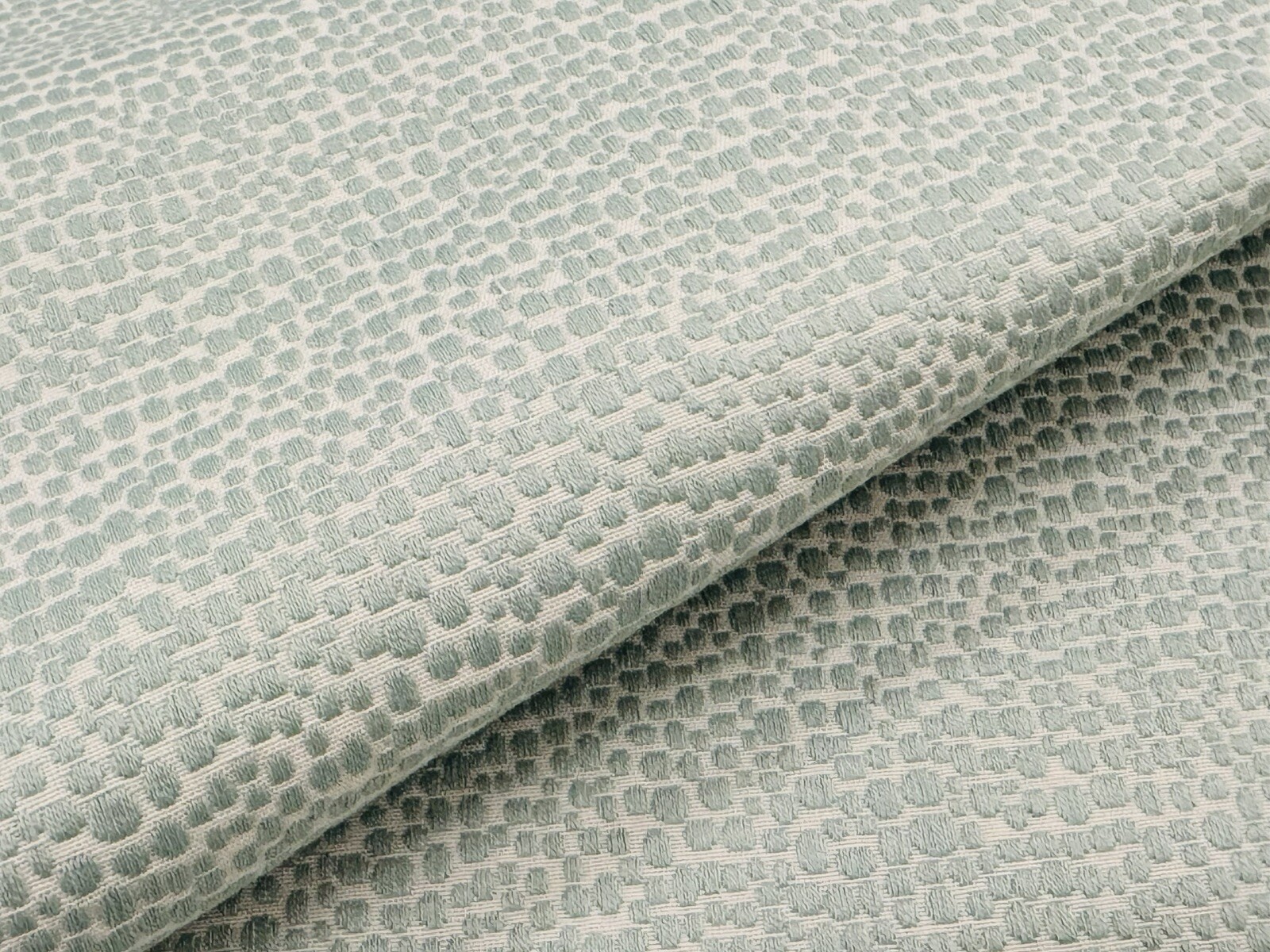 Scalamandre Woven Shagreen Dots Upholstery Fabric- Shagreen / Aquamarine 4.20 yd