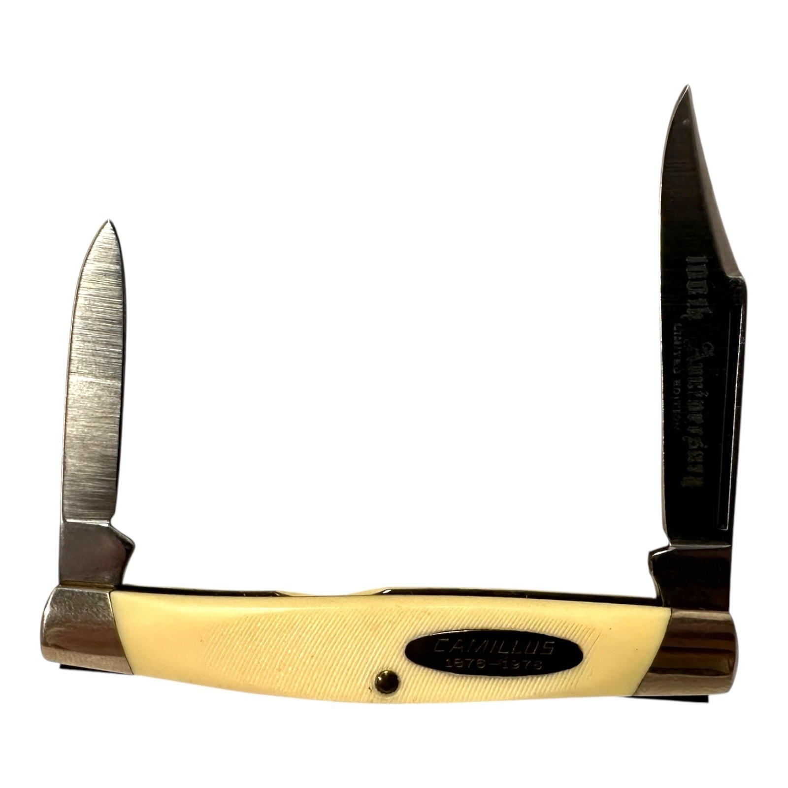 Camillus 100th Anniversary Limited Edition Pocket Knife 2 Blade Cream Handle
