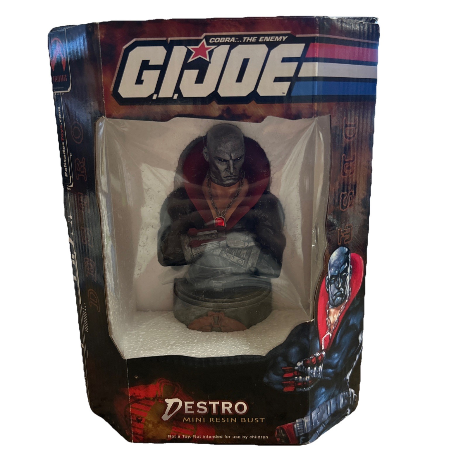 2003 Palisades GI Joe Destro Mini Resin Bust Limited Edition - BRAND NEW SEALED