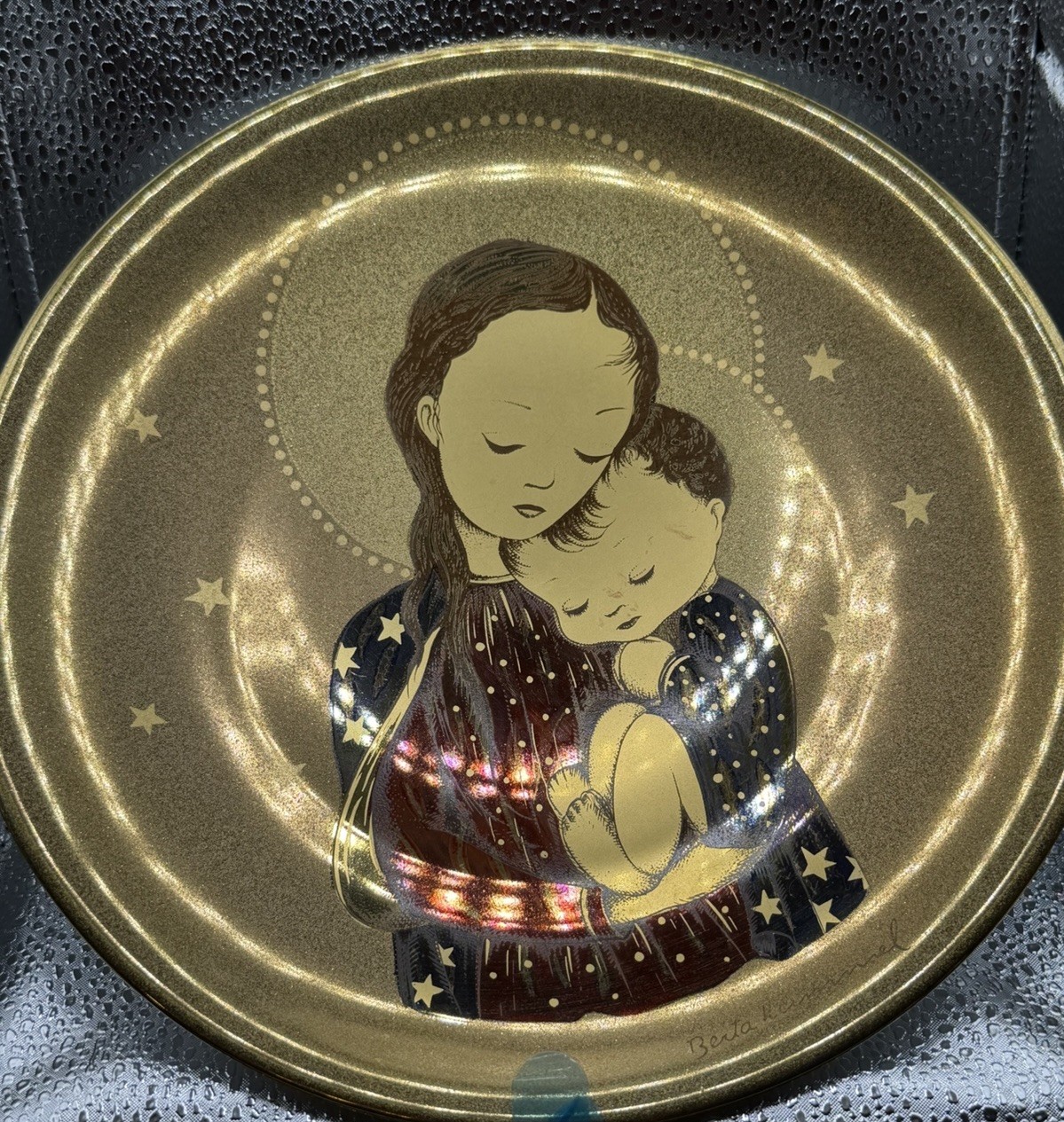 1978 Schmid Tranquility Sister Berta Hummel 24K Gold Plate #3838/15000