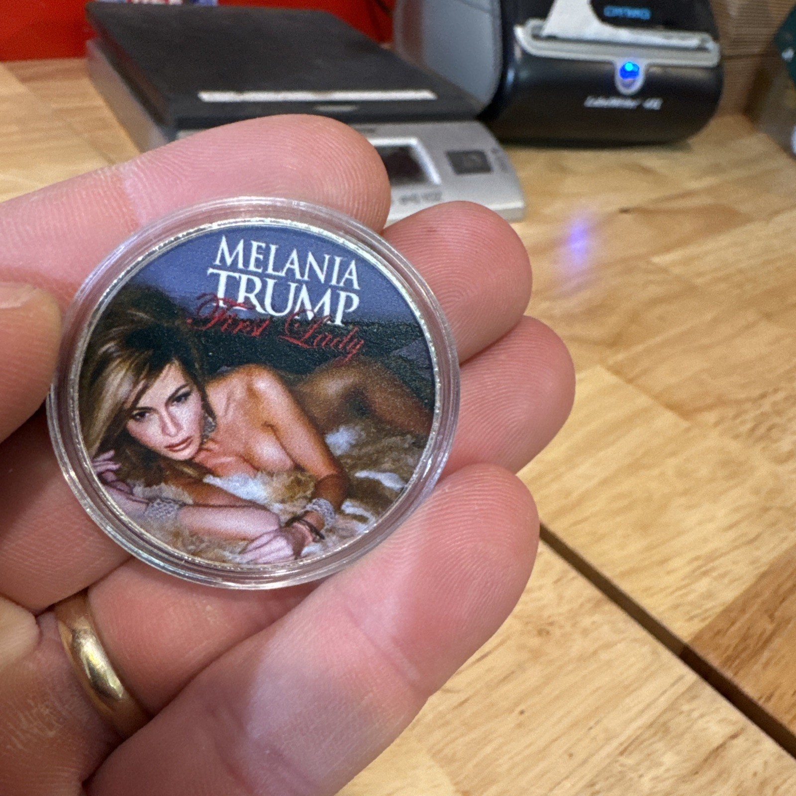 Melania Trump Coin NSFW MAGA Novelty Anti Biden Clinton Obama Collector NUDE USA