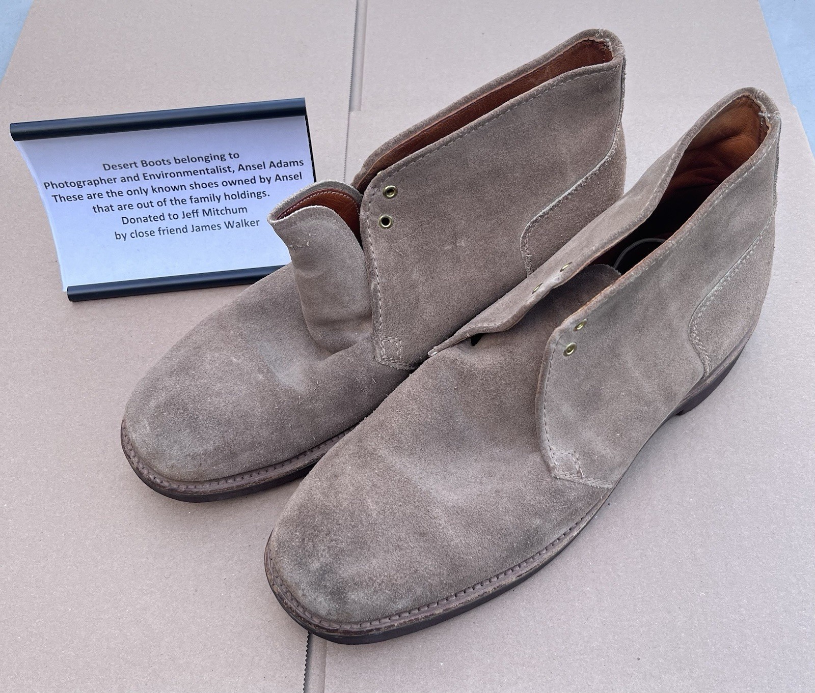 Rare Ansel Adams Landscape Photographer Personal Worn Alden Desert Boots Shoes Rare Ansel Adams Landscape Photographer Personal Worn Alden Desert Boots Shoes