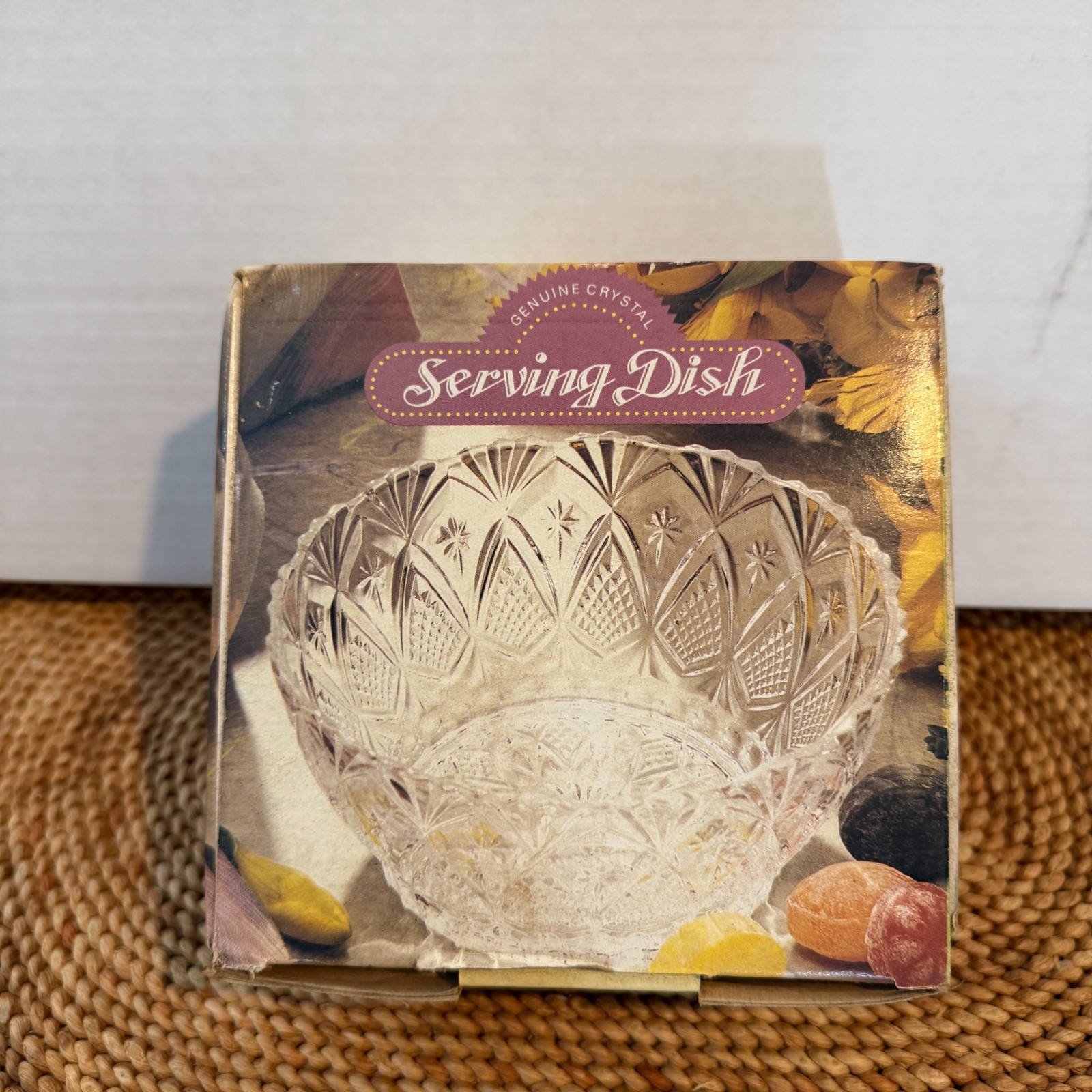 Vintage Genuine Crystal Serving Bowl Candy Nut Dish 6