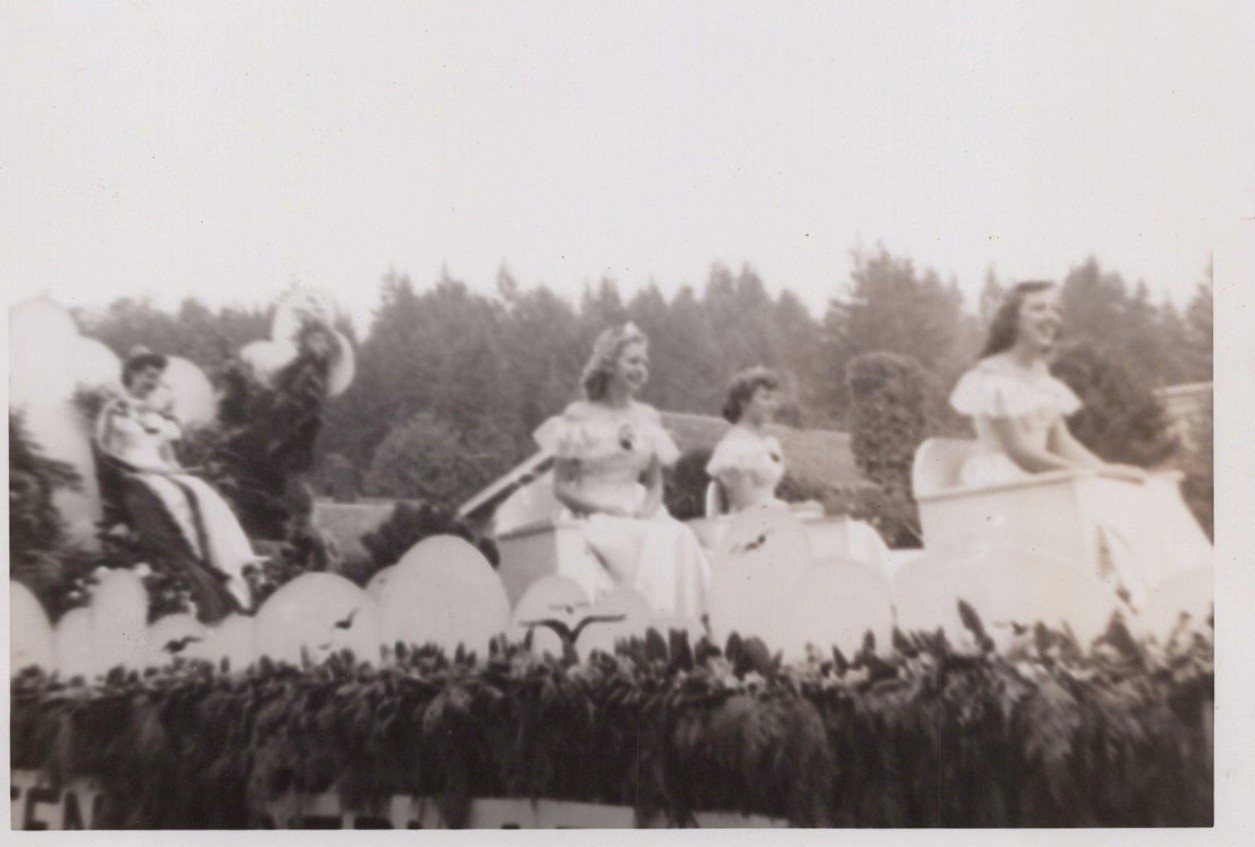 1950s Women Parade Float Beauty Queens Festival Pageant Smiling Outdoor