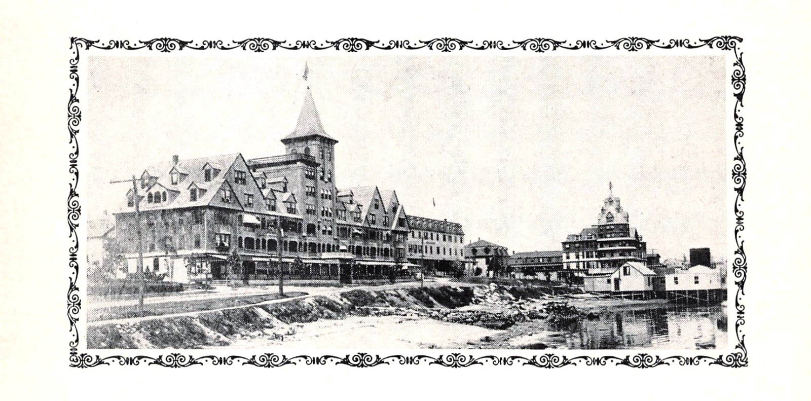 Thorndike Hotel 1898 (Burned 1910) Jamestown RI East Ferry Wharf 1961 Mag Image