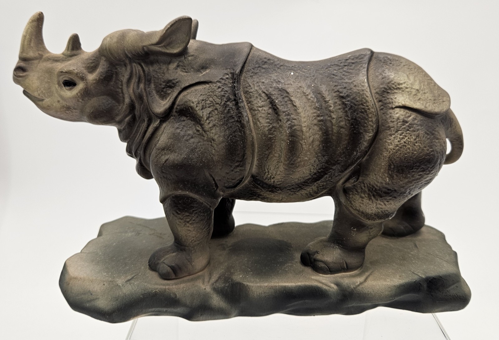 Vintage Rhino Porcelain Figurine Hand Painted 7