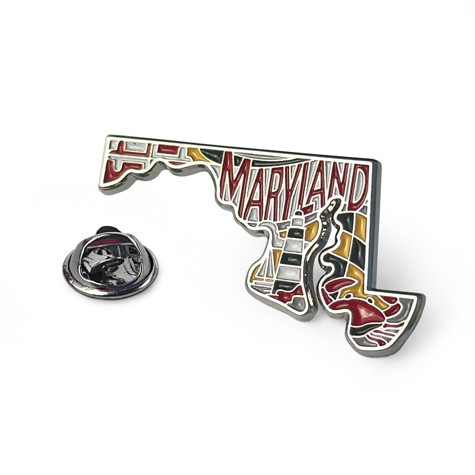Maryland State Enamel Lapel Pin – US State Collectible Souvenir Pin