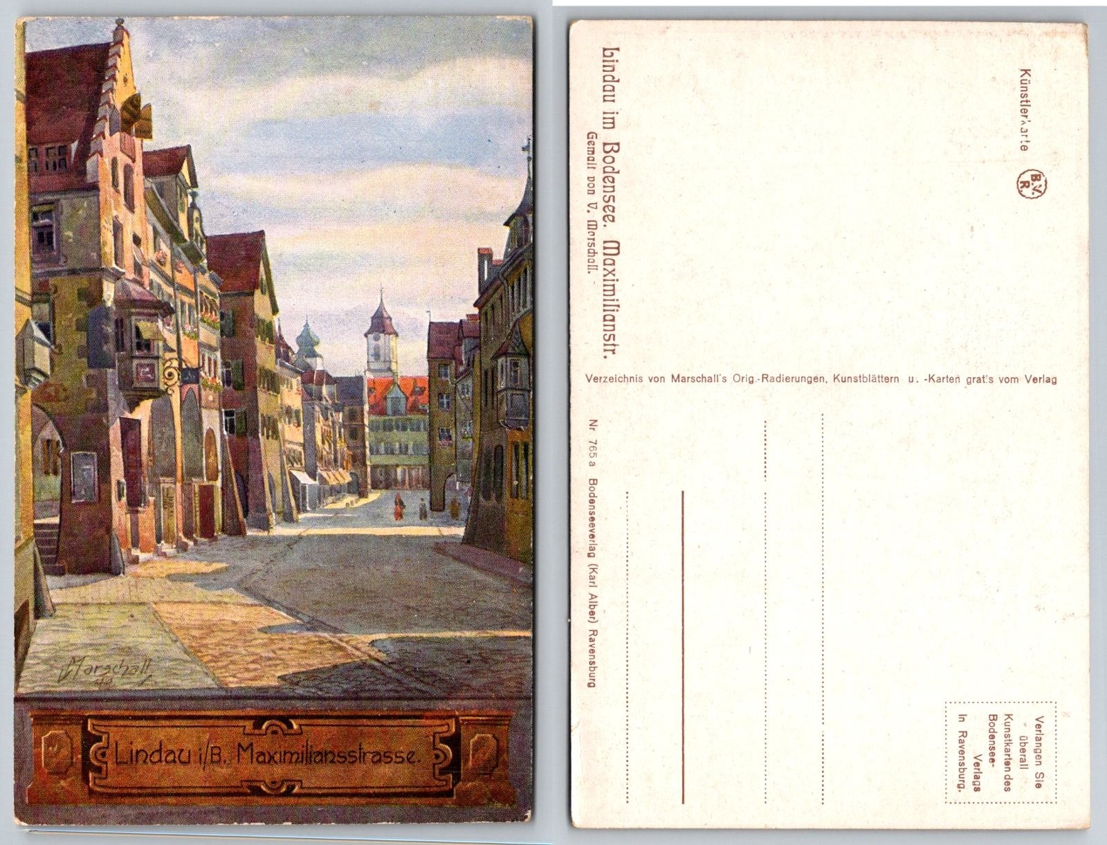 Lindau Germany Maximilianstrasse Street View Postcard Lindau Germany Maximilianstrasse Street View Postcard