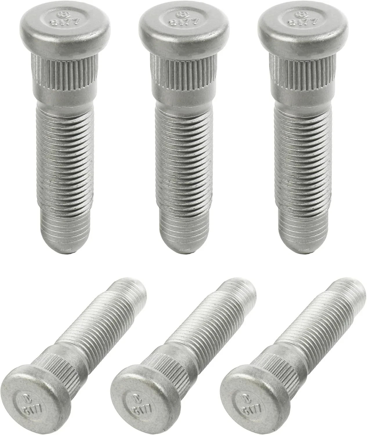 6PCS Wheel Studs, M14 x 1.50 & 31mm Long Lug Studs Serrated Wheel Stud,for chevy