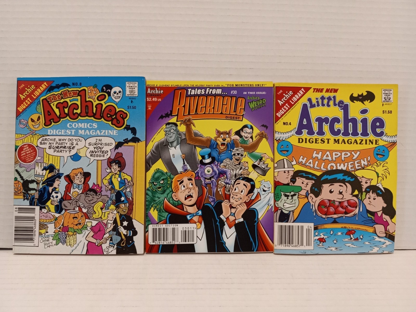 ARCHIE - LOT OF 3 DIFFERENT VARIOUS HALLOWEEN COVER DIGESTS - ALL HIGH GRADE
