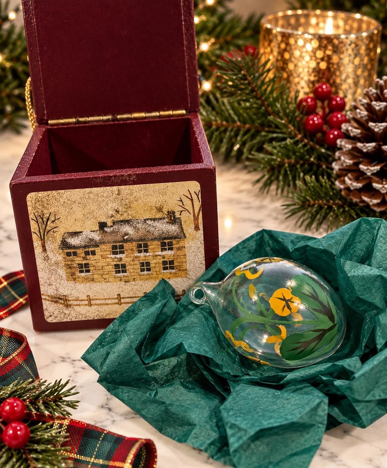 Vintage Ralph Lauren Christmas 1988 Ornament with Original Keepsake Box Vintage Ralph Lauren Christmas 1988 Ornament with Original Keepsake Box