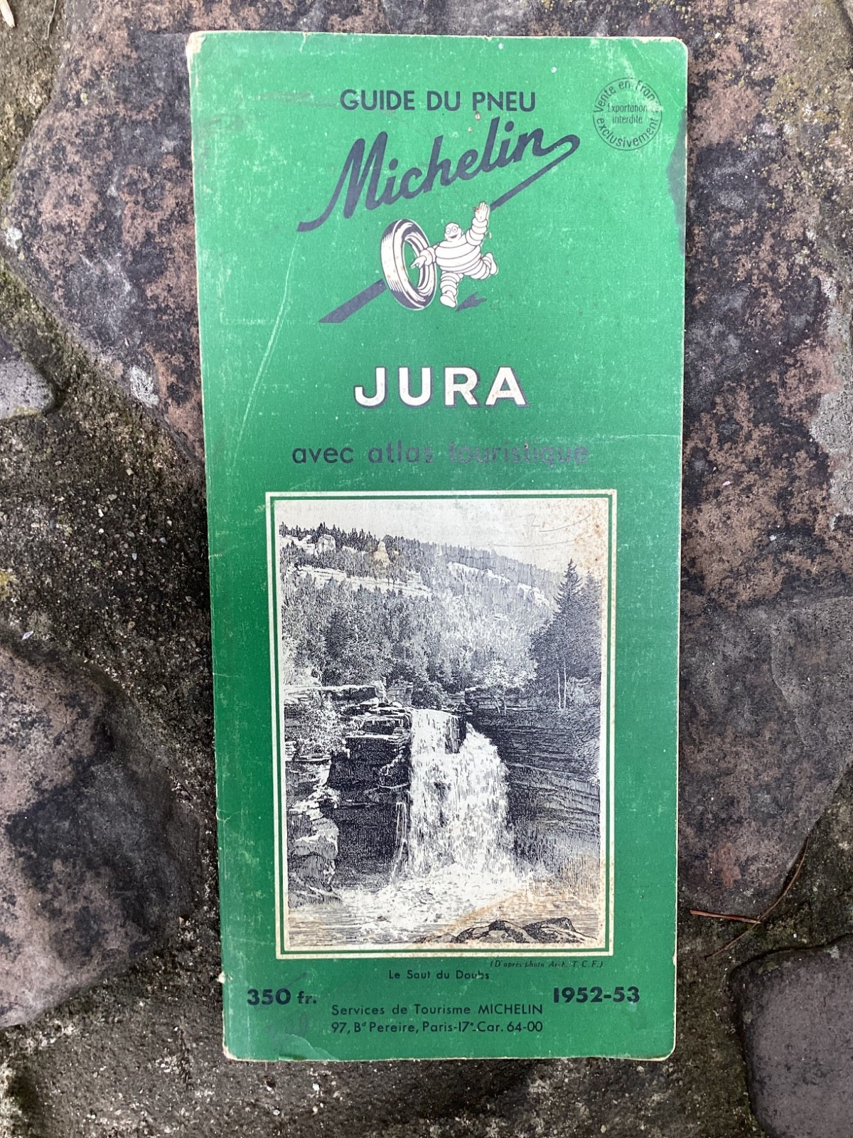 Vintage Original 1952-1953 Michelin Tires Tourist JURA Motorist Guide Booklet