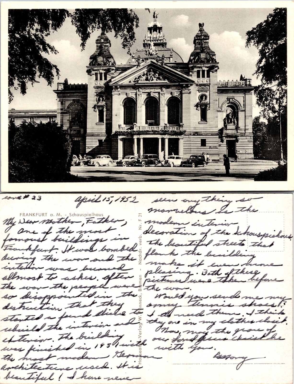 Frankfurt Opernhaus Postcard